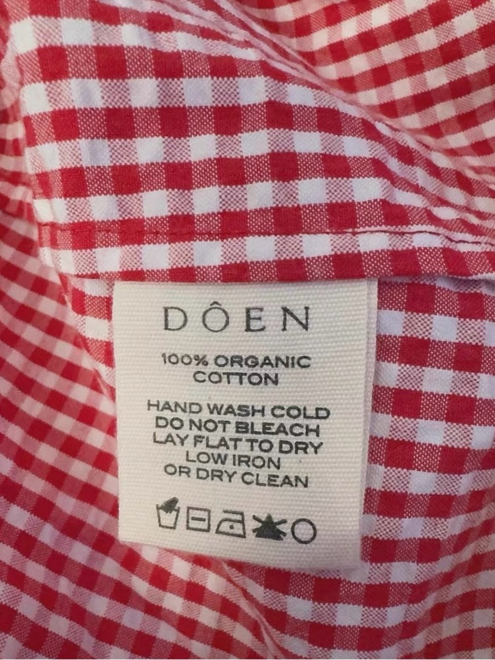DÔEN Delaney Dress in Rouge La Maddalena Gingham - Picture 7 of 8